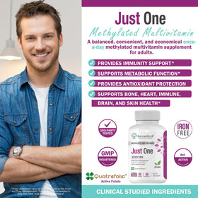 Capsule NatureGenX Multivitamine Methylée sur fond blanc