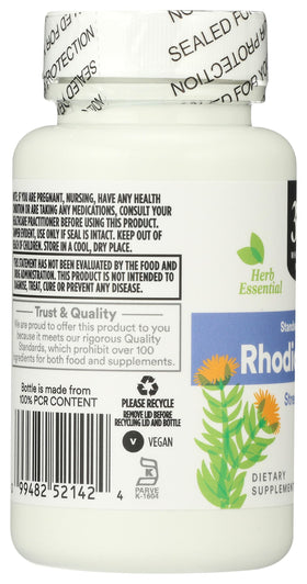 Capsule Rhodiola sur fond blanc