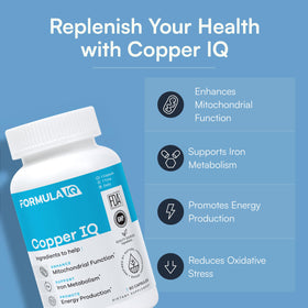 Capsule végétale de Copper IQ de FIQ sur fond blanc