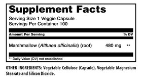 Capsule végétale de racine de guimauve Amazing Nutrition en gros plan