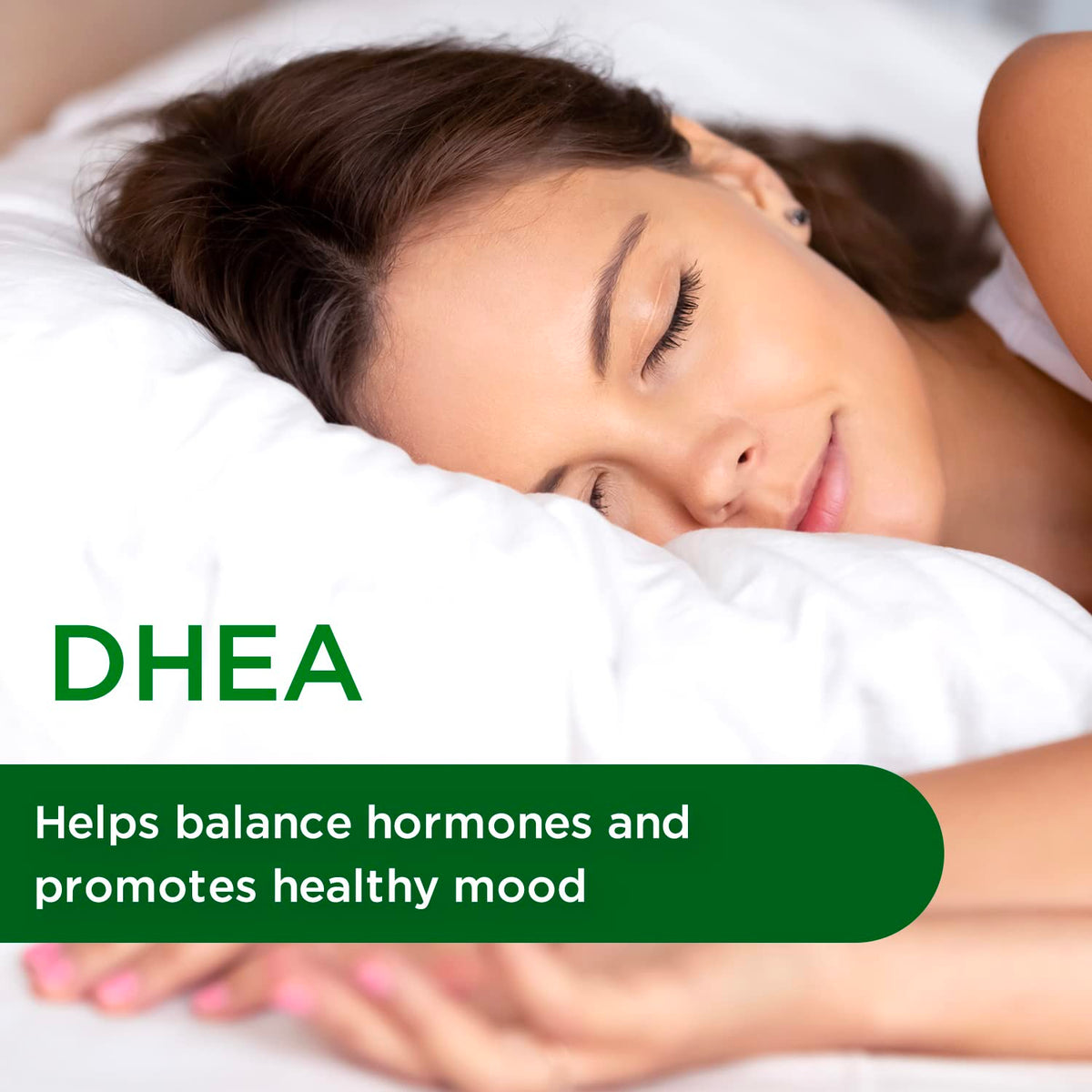 Capsule végétale DHEA 50mg d'Emerald Laboratories sur fond blanc