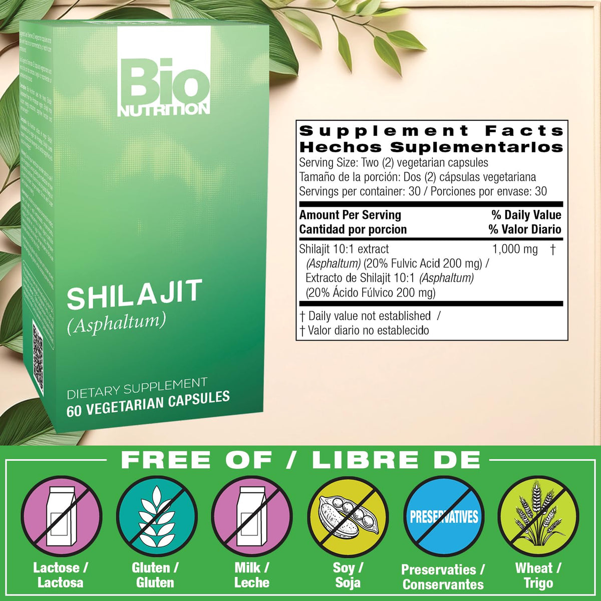 Capsule végétarienne Bio Nutrition Shilajit