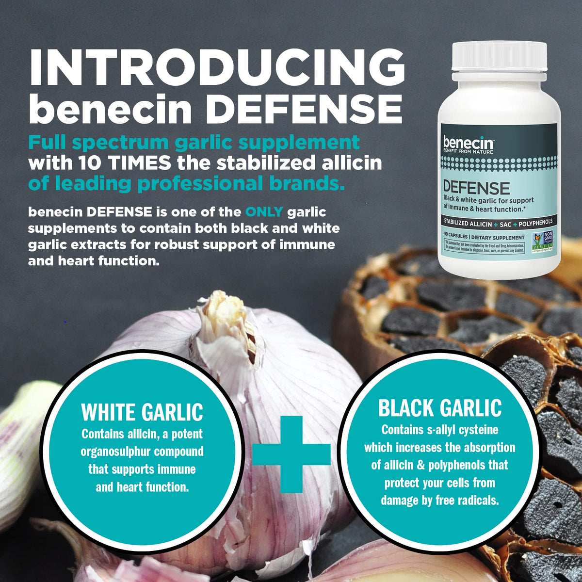 Capsule végétarienne de Benecin Defense 1500 mcg Allicine Stabilisée