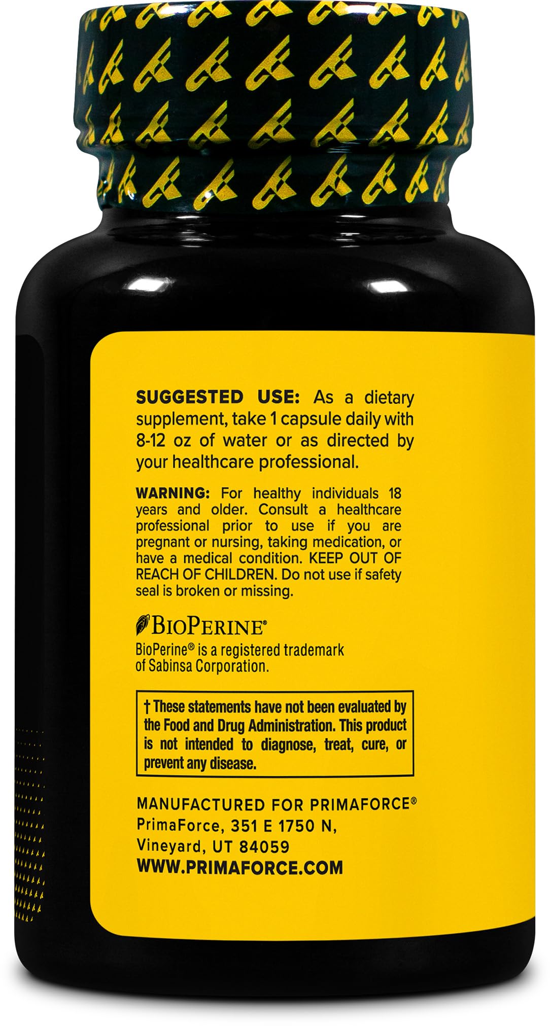 Capsule végétarienne de DIM de Primaforce sur fond blanc