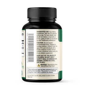 Capsules 5-HTP Nature's Nutrition sur une table avec un livre