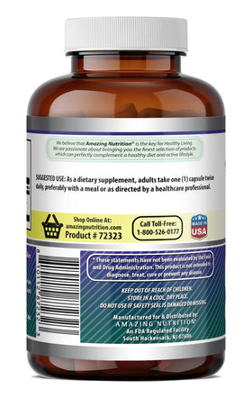 Capsules Acide Alpha-Lipoïque 300 mg Amazing Nutrition dans une main
