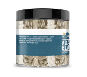Capsules Agaricus Blazei dans un flacon transparent