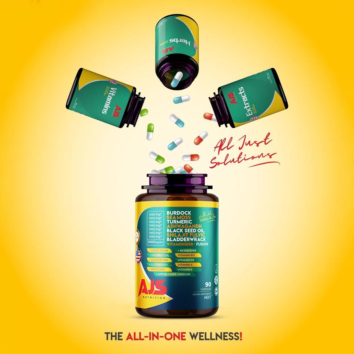 Capsules AJS Nutrition avec Shilajit et huile de graines noires