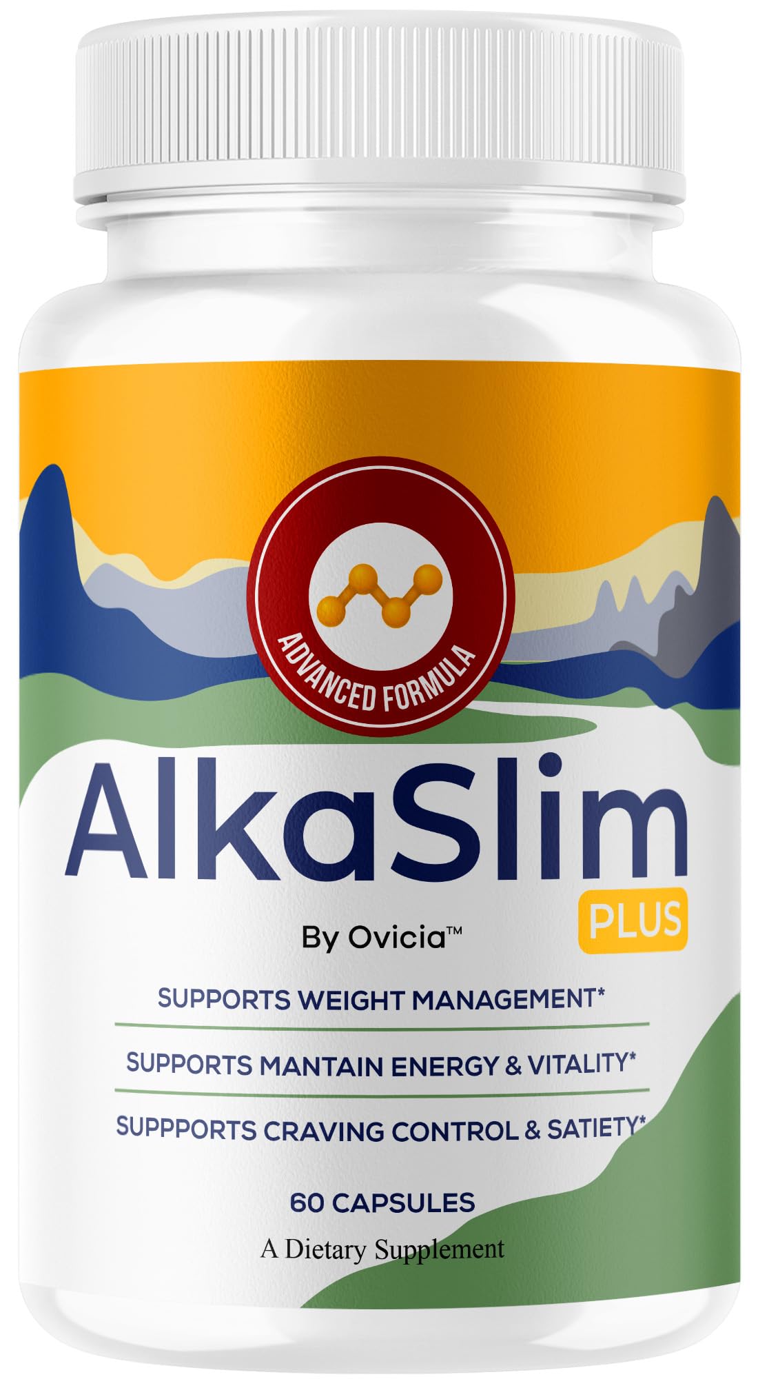 Capsules Alka Slim Plus d'OVICIA en bouteille avant