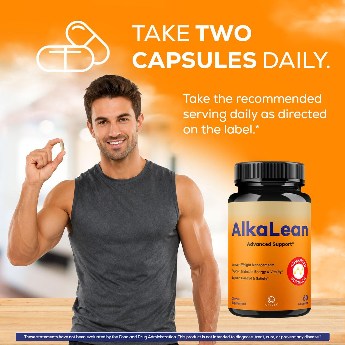 Capsules Alkalean OVICIA sur une table