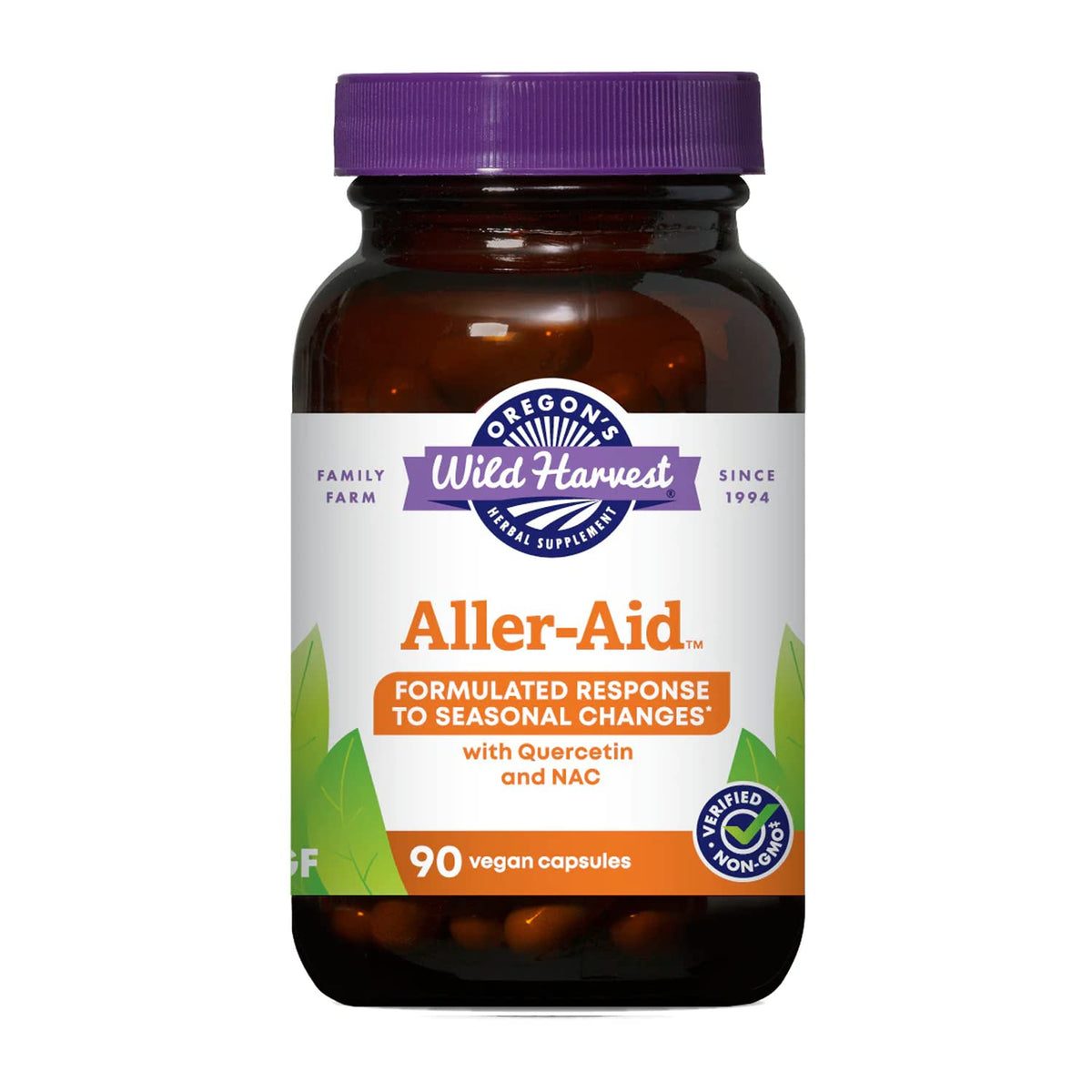 Capsules Aller-Aid Quercétine d'Oregon's Wild Harvest vue de face