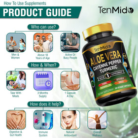 Capsules Aloe Vera Tenmido dans une main
