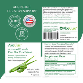 Capsules AloeCure Aloe Vera sur un fond naturel