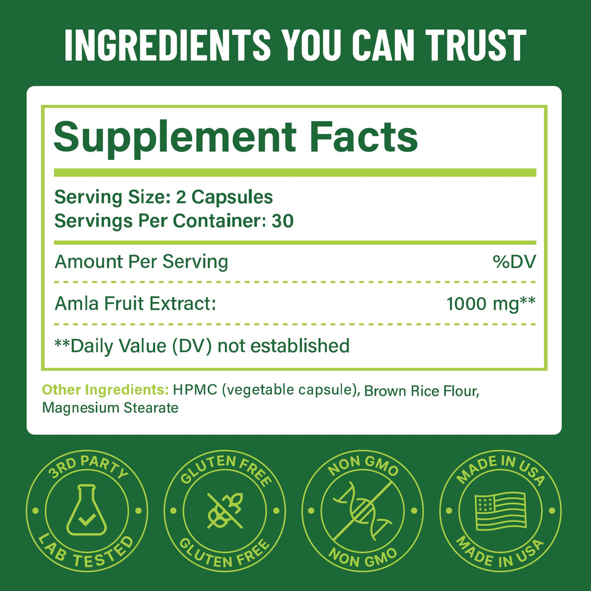 Capsules Amla Bio Marvella Wellness avec des fruits d'Amla