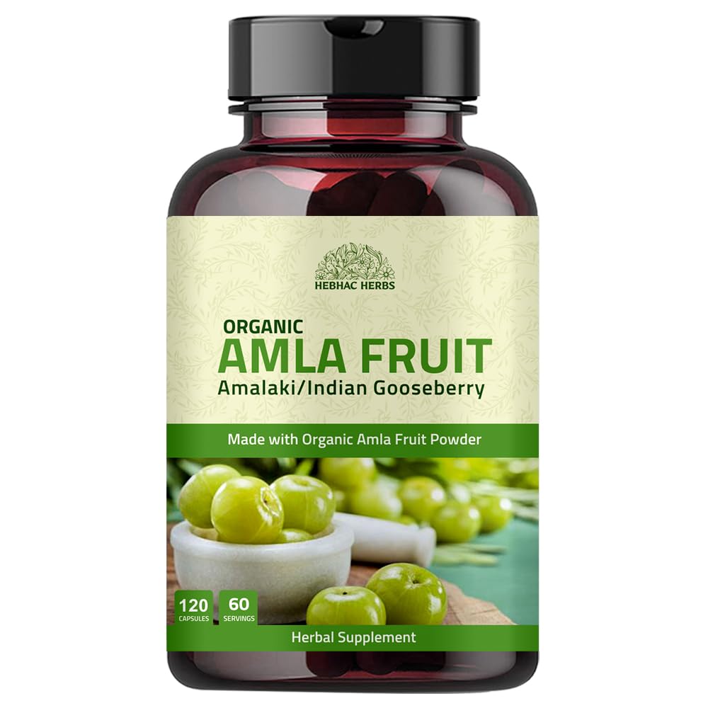 Capsules Amla Hebhac Herbs 120 g vue avant avec étiquette