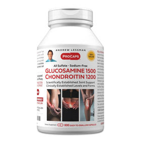Capsules ANDREW LESSMAN Glucosamine 1500 Chondroitin 1200 en vue de face