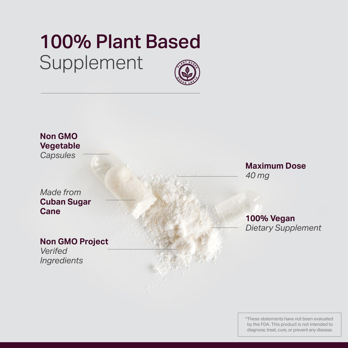 Capsules Anew Vita Policosanol sur un fond neutre