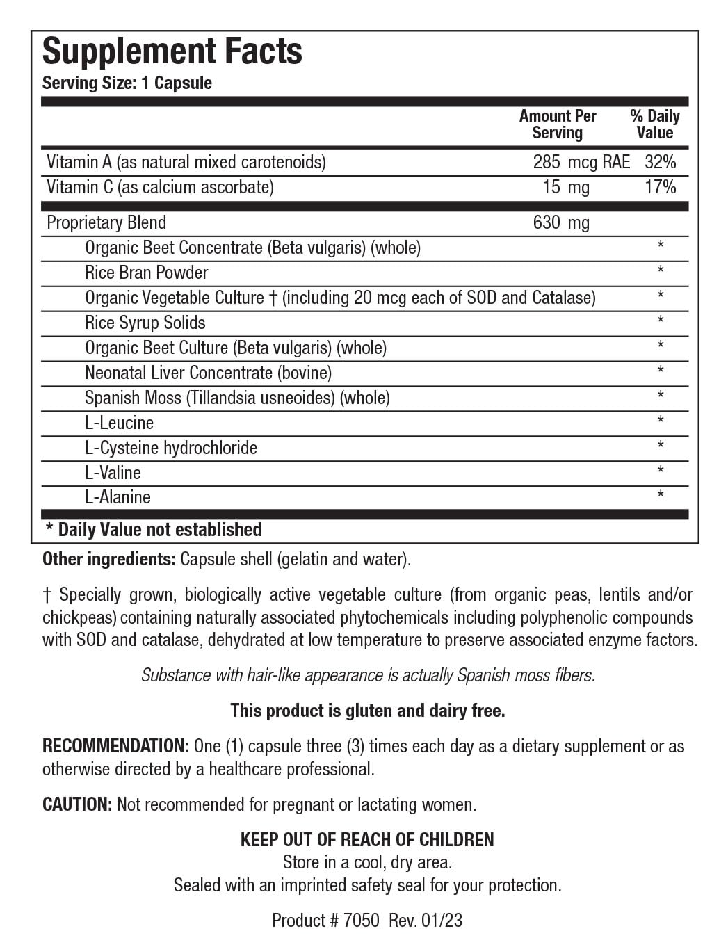 Capsules Argizyme BIOTICS RESEARCH sur fond blanc