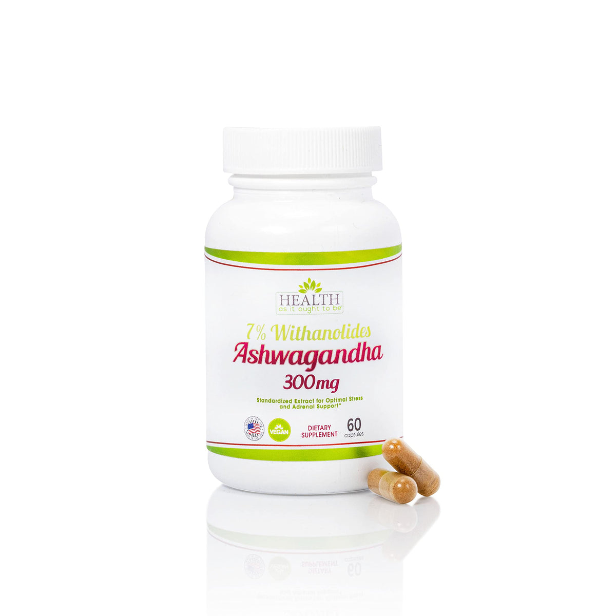Capsules Ashwagandha Health As It Ought To Be 300mg vue de face