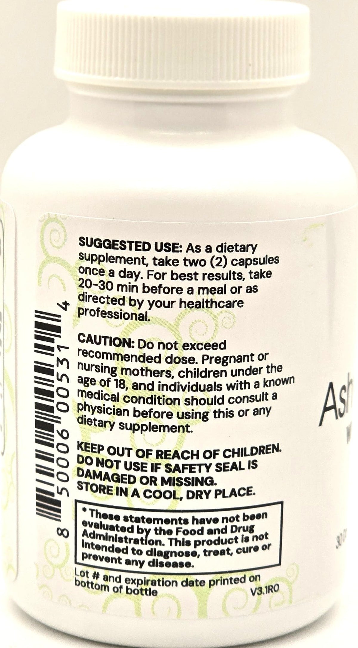 Capsules Ashwagandha Innate Skin avec extrait de poivre noir