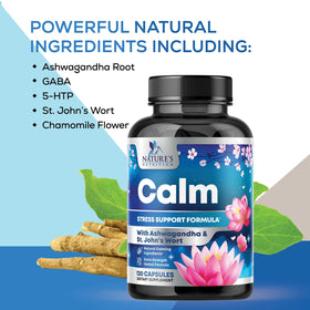 Capsules Ashwagandha Nature's Nutrition prêtes à être prises