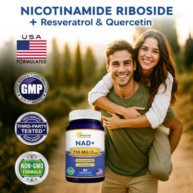 Capsules aSquared Nutrition NAD+ 500mg sur fond blanc