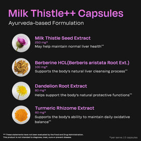 Capsules Auric Milk Thistle ++ sur une surface blanche