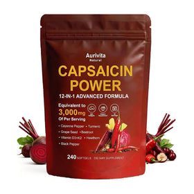 Capsules Aurivita Capsaicin 240 unités en boîte vue de face