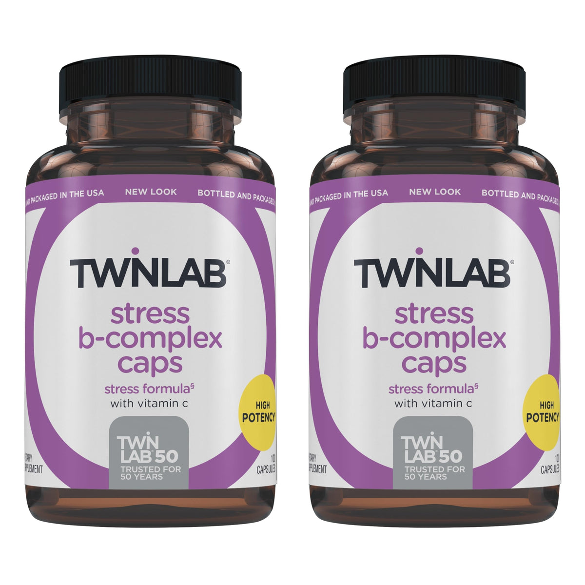 Capsules B-Complex Twinlab en boîte de 100 capsules