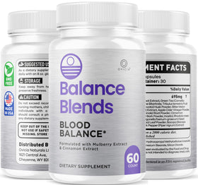 Capsules Balance Blends d'OVICIA sur une table en bois