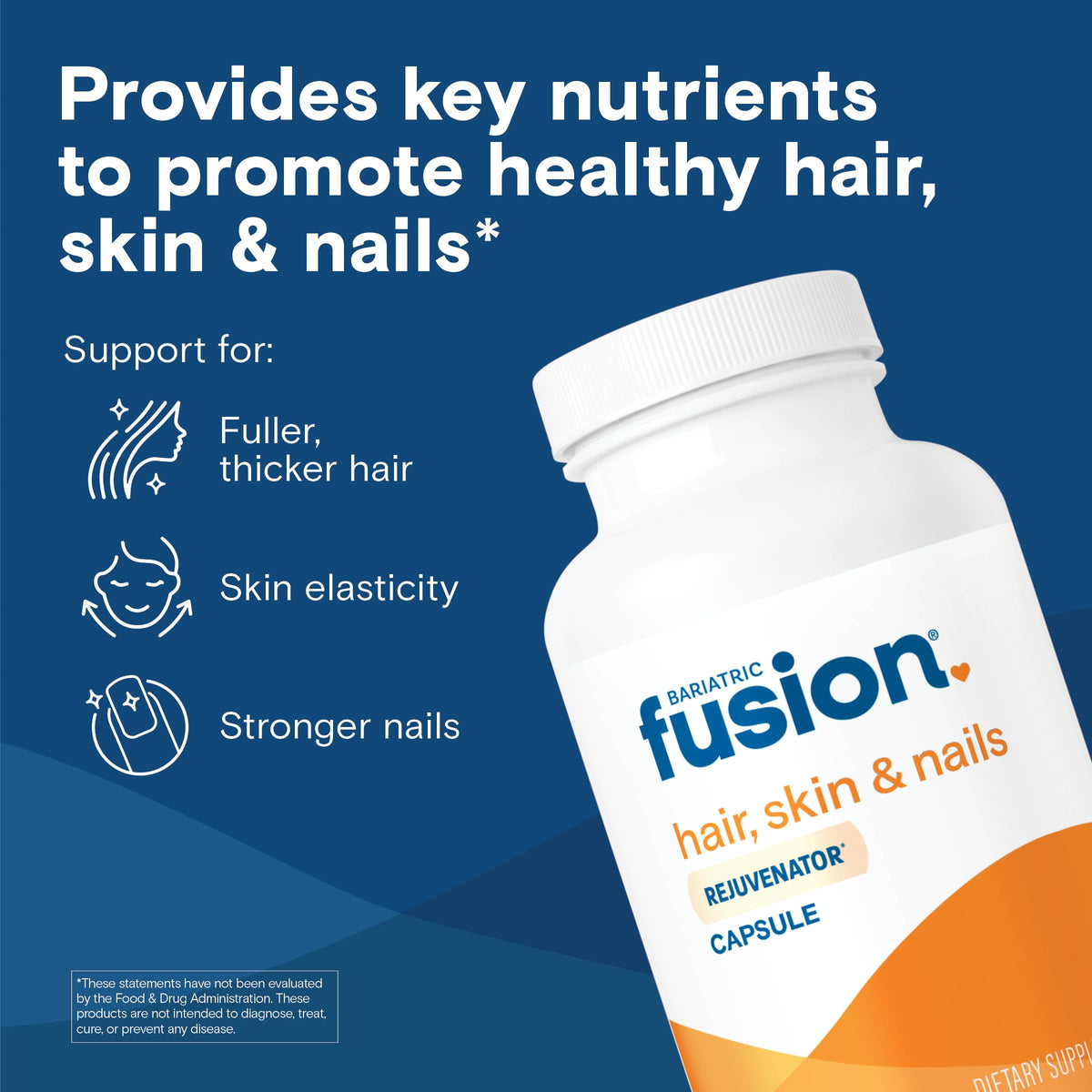Capsules Bariatric Fusion pour cheveux, peau et ongles, présentation