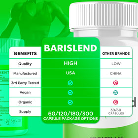 Capsules Barislend Syvor sur une surface en bois