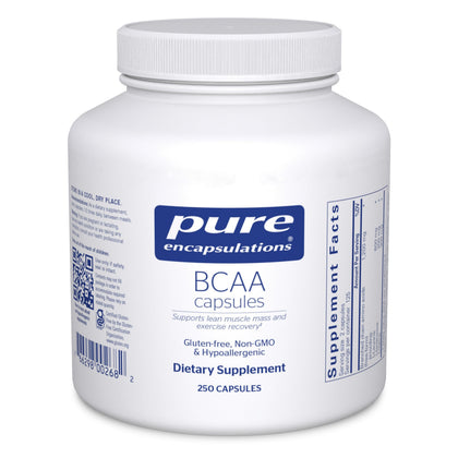 Capsules BCAA Pure Encapsulations 250 capsules vue de face