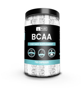 Capsules BCAA PURE ORIGINAL INGREDIENTS en bouteille vue de face