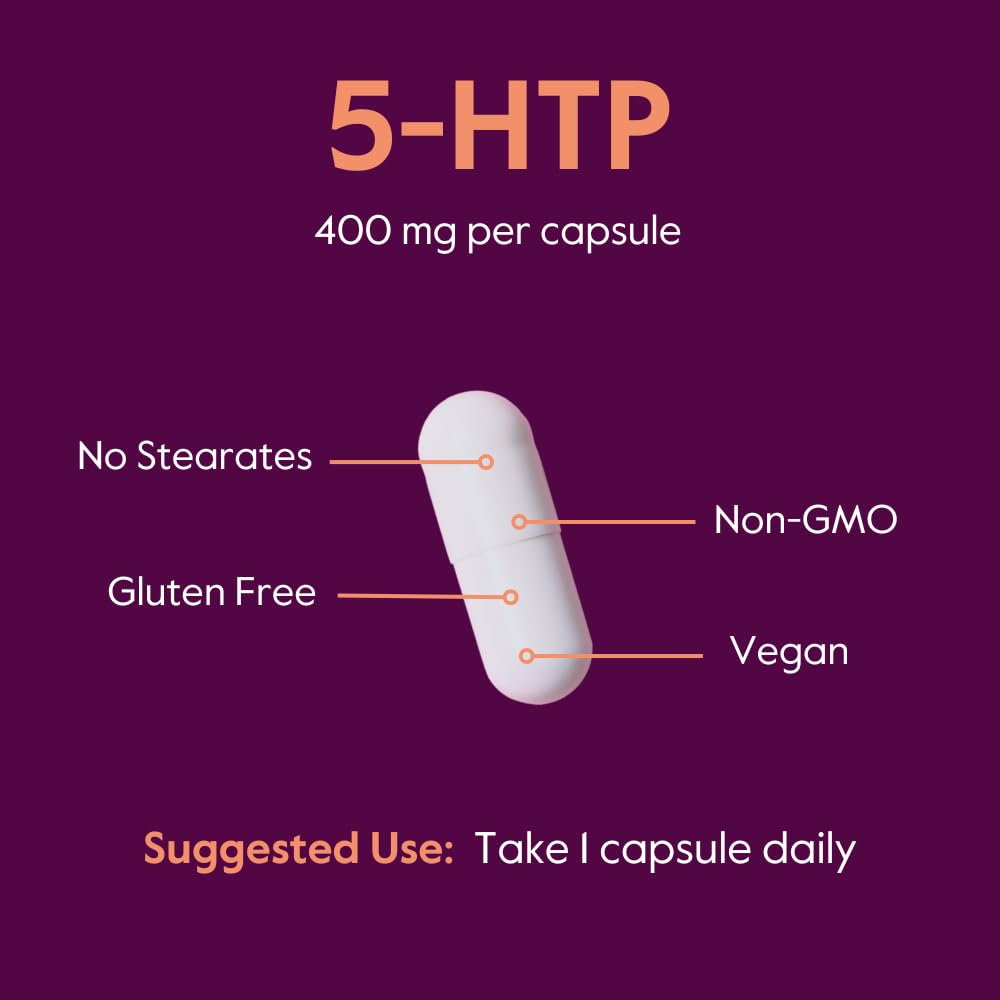 Capsules BESTVITE 5-HTP ouvertes montrant la poudre