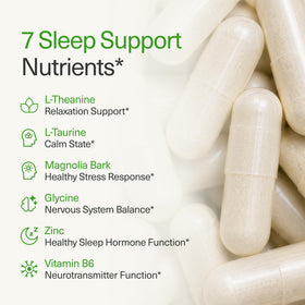 Capsules BIOptimizers Sommeil Naturel avec un verre d'eau