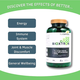 Capsules Bioxtron sur une surface blanche