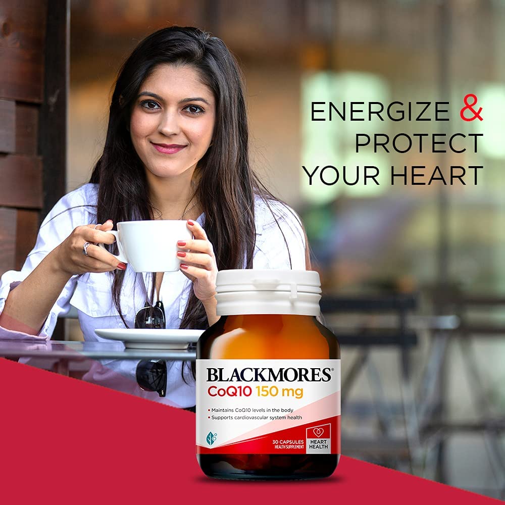 Capsules Blackmores CoQ10 150mg dans une main