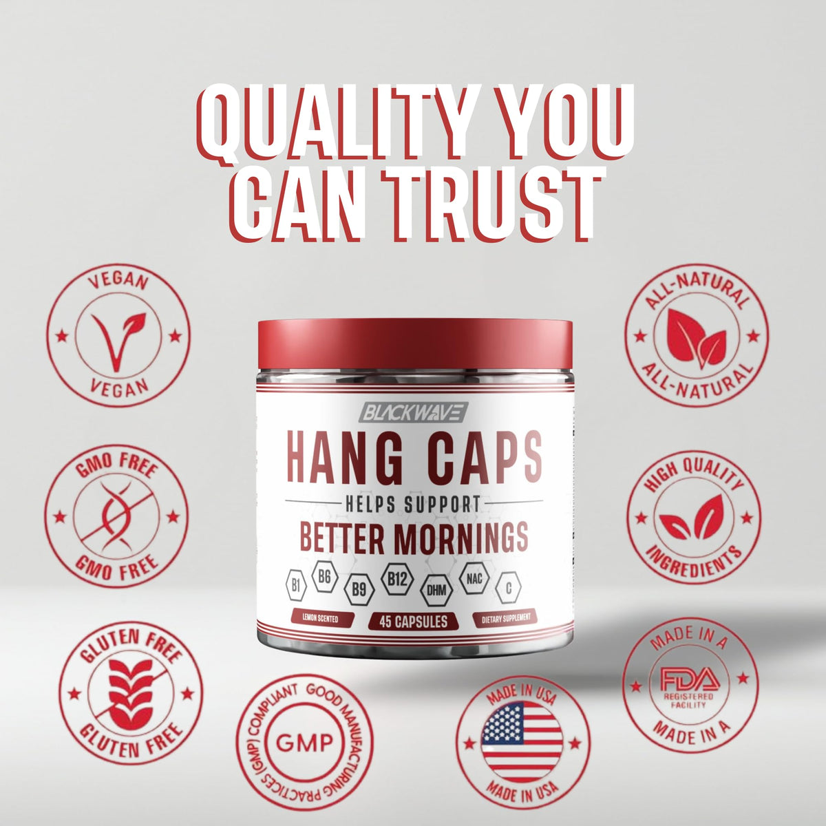 Capsules BlackWave Hang Caps dans un contexte de voyage