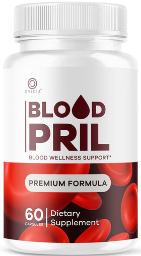 Capsules Blood Pril d'OVICIA - vue de devant du flacon
