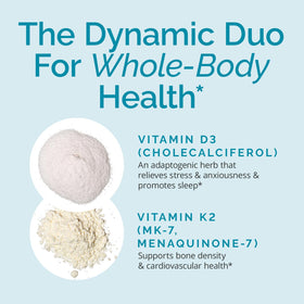 Capsules BrainMD Vitamine D3 + K2 ouvertes sur une table