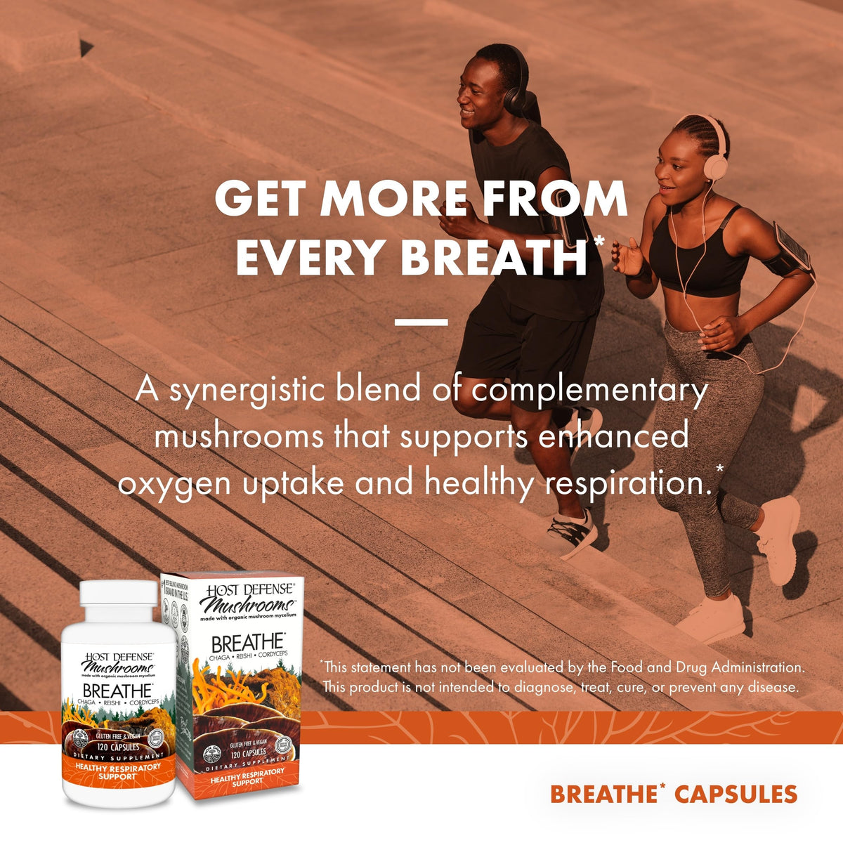 Capsules Breathe sur une surface en bois