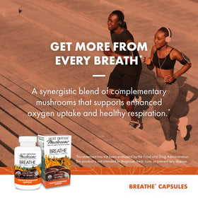 Capsules Breathe sur une surface en bois