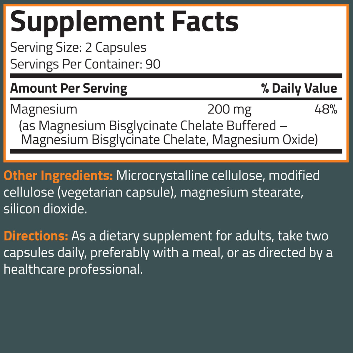 Capsules Bronson Magnésium Glycinate 200 mg près d'un verre d'eau