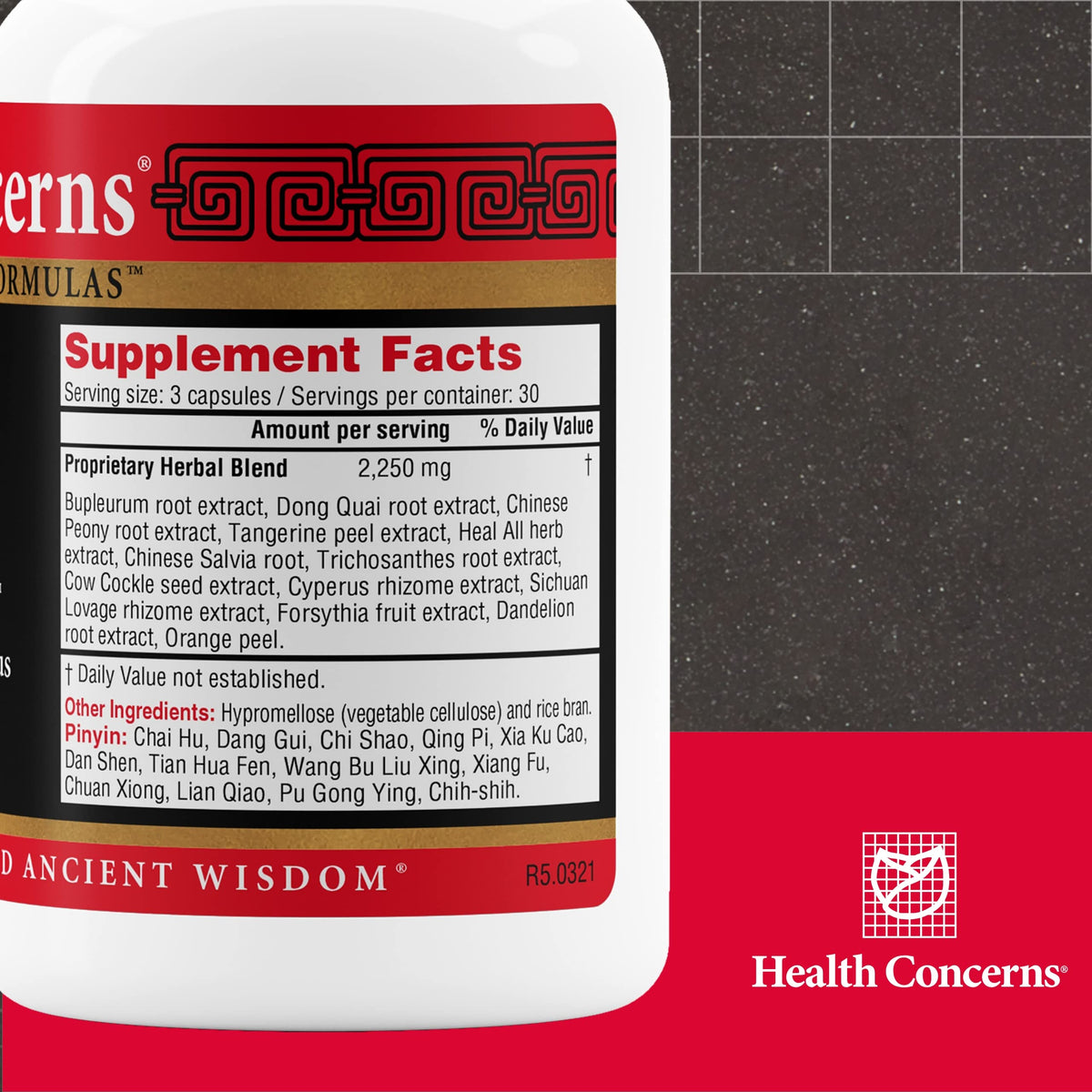 Capsules Bupleurum de Health Concerns en gros plan