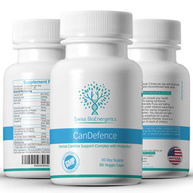 Capsules CanDefence sur un fond neutre