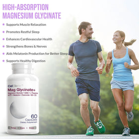 Capsules CELCLENE Magnésium Glycinate+ avec eau