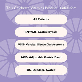 Capsules Celebrate Bariatric Supplements dans un verre