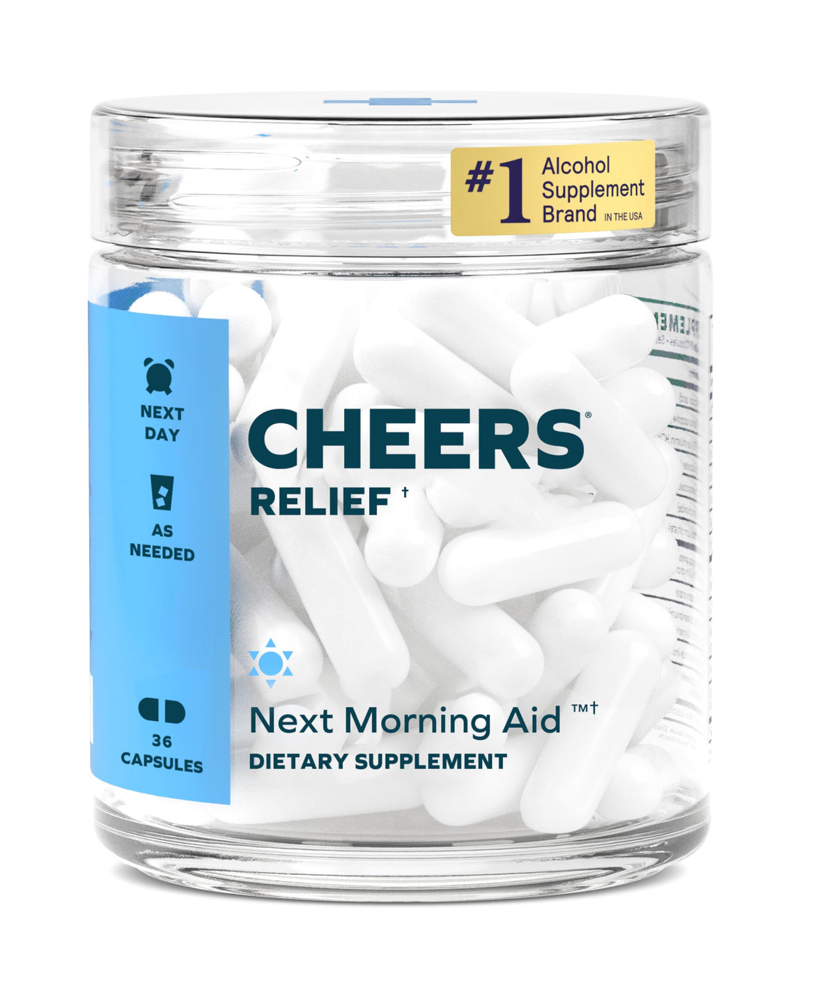 Capsules Cheers Relief dans leur emballage, avant de les ouvrir