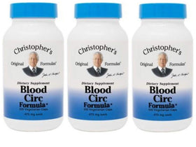 Capsules Circulation Christopher's Original Formulas, vue avant du flacon